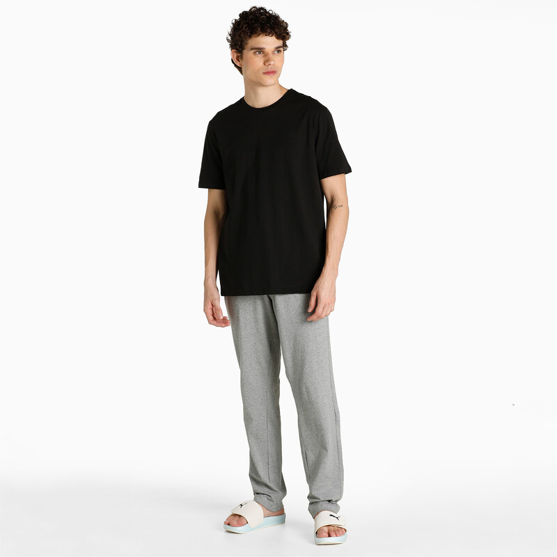 Men's PUMA Basic T-shirt & Joggers Set in Black/Gray size XL