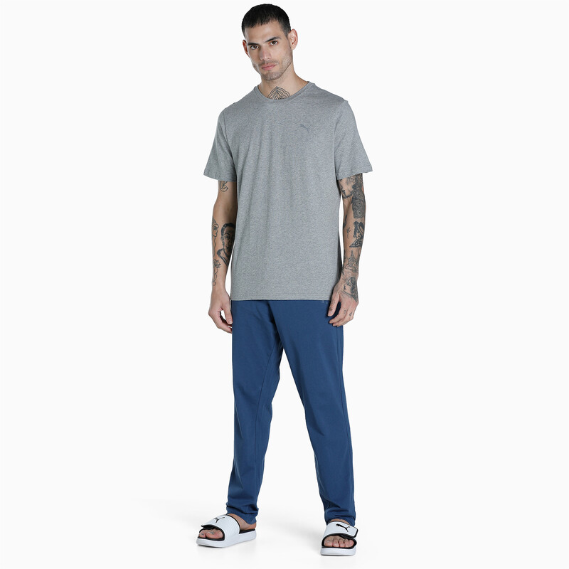 Men's PUMA Basic T-Shirt & Joggers Set in Gray/Blue size XL