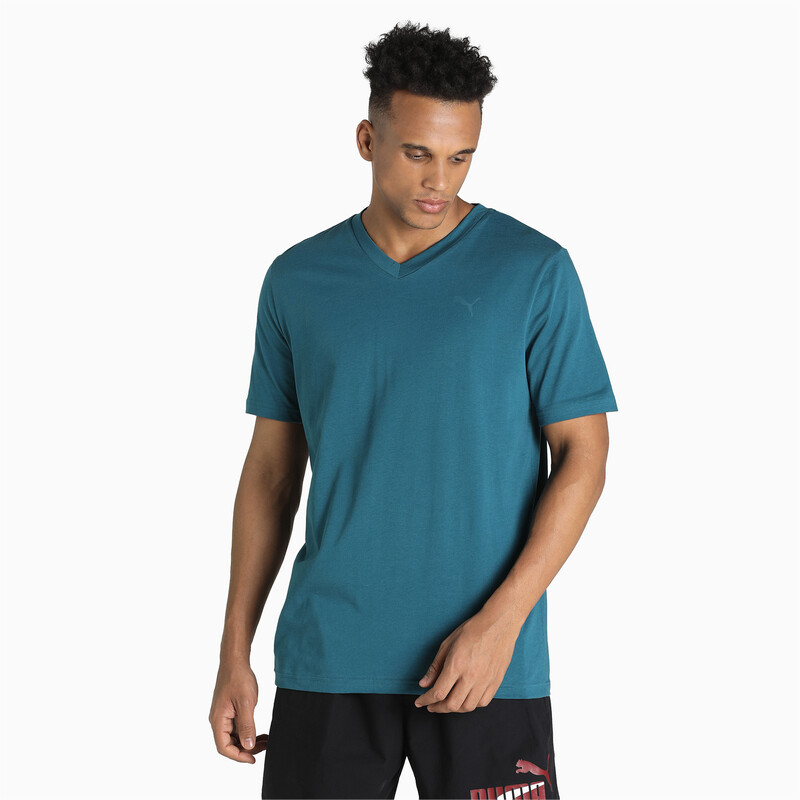 Men's PUMA V-Neck T-Shirts Pack Of 2 in Black/Red/Coral size S | PUMA ...