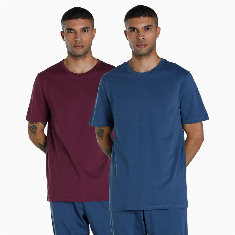 Men's PUMA Crew-Neck T-Shirts Pack Of 2 in Red/Gray/Blue size XL | PUMA ...