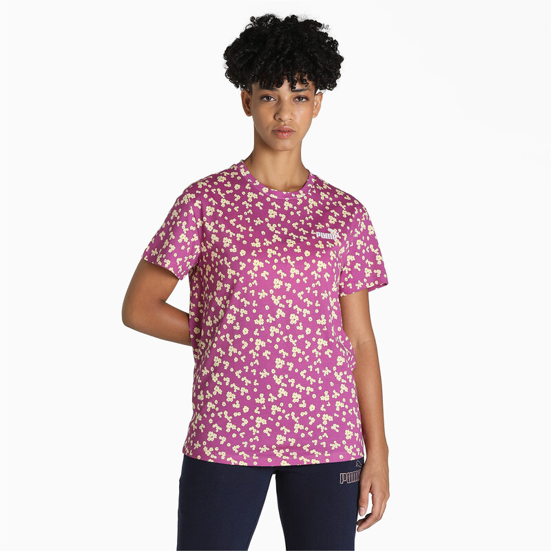 

Women's PUMA ESS AOP Crew Neck Tee, Festival fuchsia