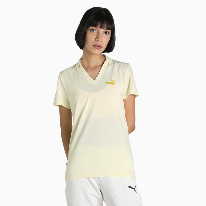 

Women's PUMA Essential V Neck Regular Fit Polo, Red/gray