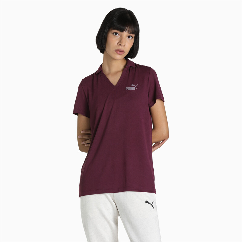 Women's PUMA Essential V Neck Regular Fit Polo, Violet