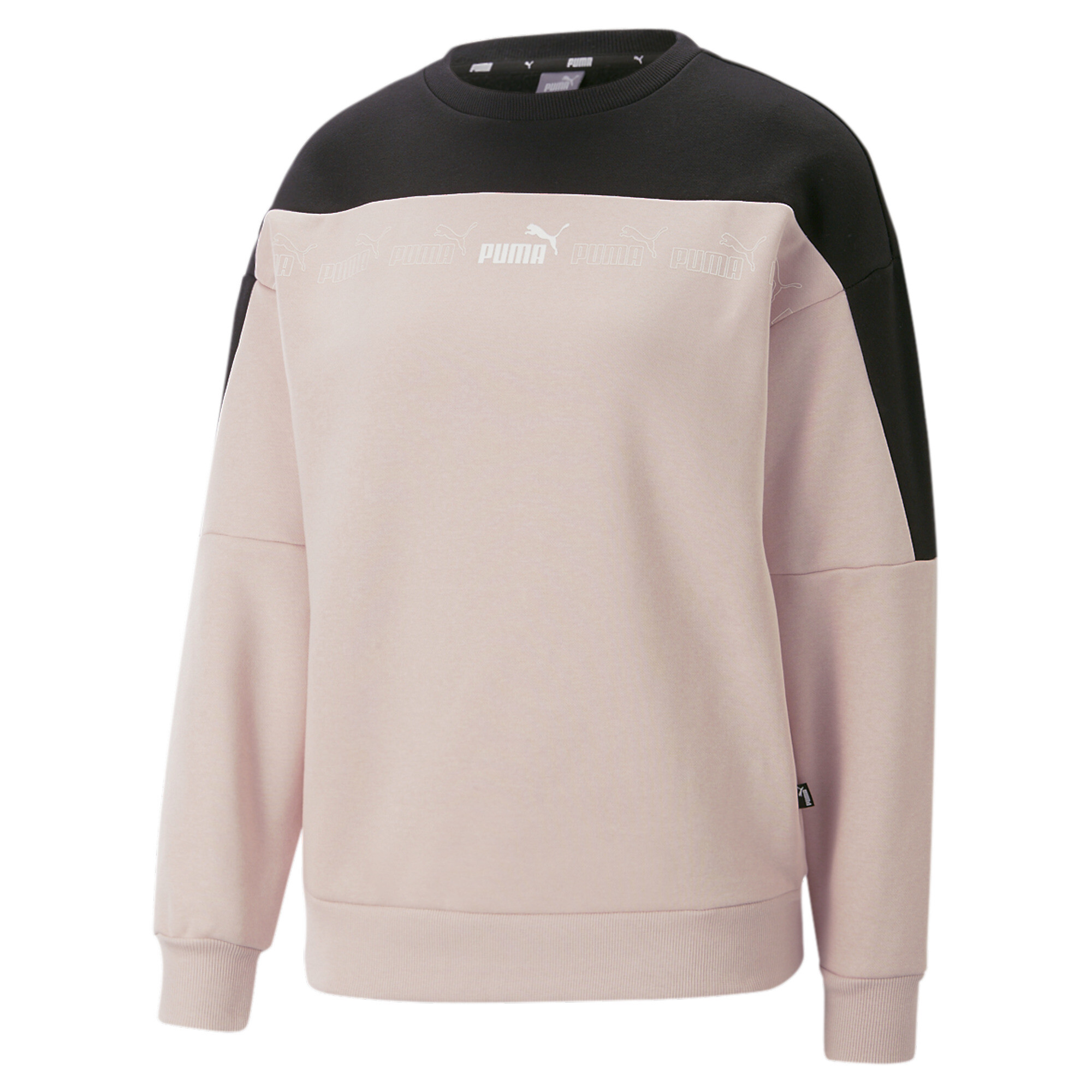 Women's Puma Around The Block Crew Neck Sweatshirt, Pink, Size M, Clothing