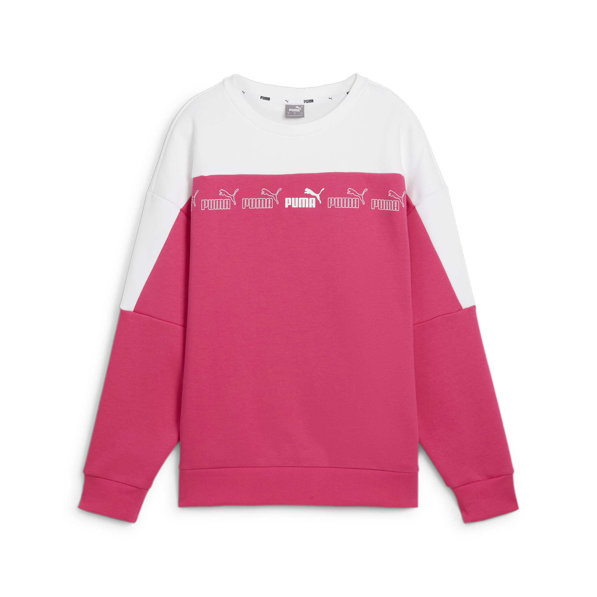 Women's Puma Around The Block Crew Neck Sweatshirt, Pink, Size XS, Clothing