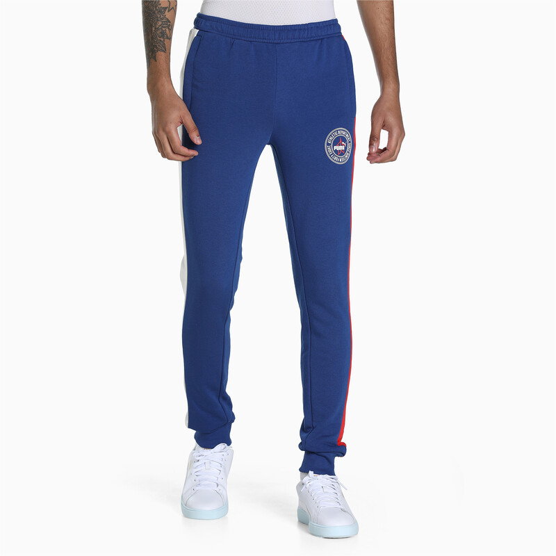 

Men's PUMA X1DER Varsity Slim Fit Pants, Black/blue