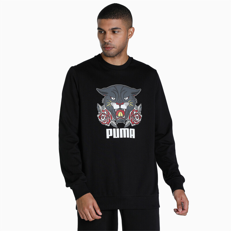 

Men's PUMA X1DER Logo Crew-Neck Sweater, Black