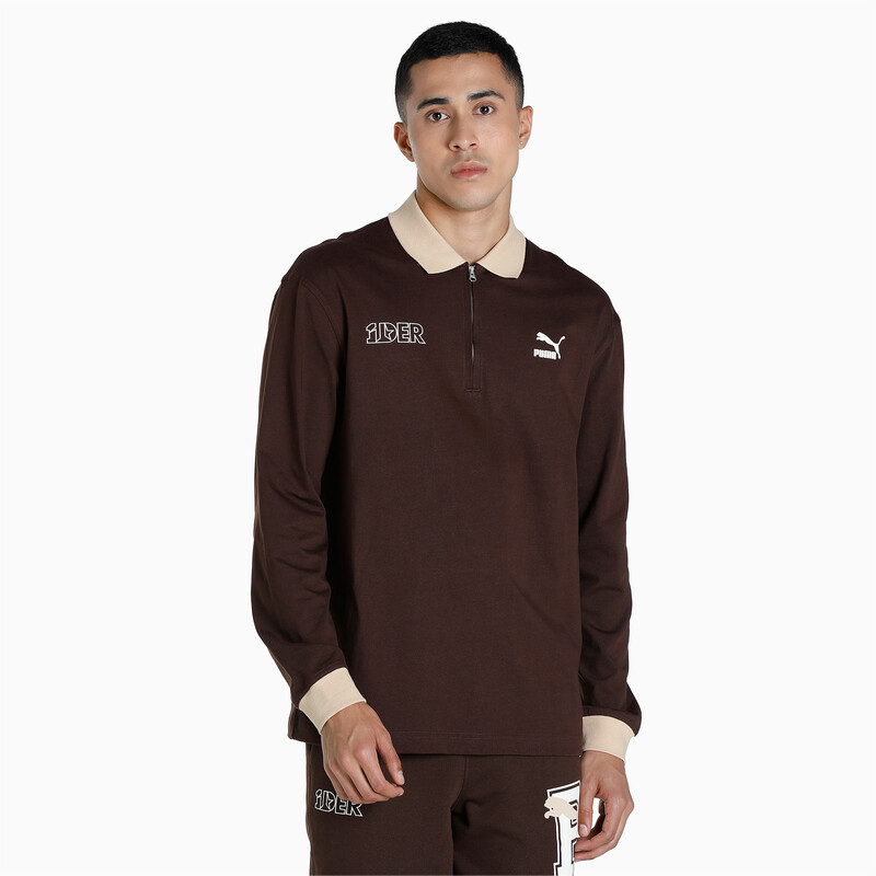 Men's PUMA X1DER Regular Fit Polo, Dark chocolate
