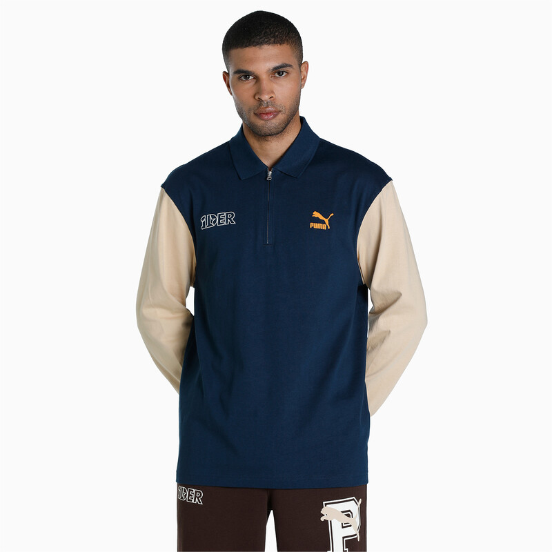 

Men's PUMA X1DER Relaxed Polo, Black/blue
