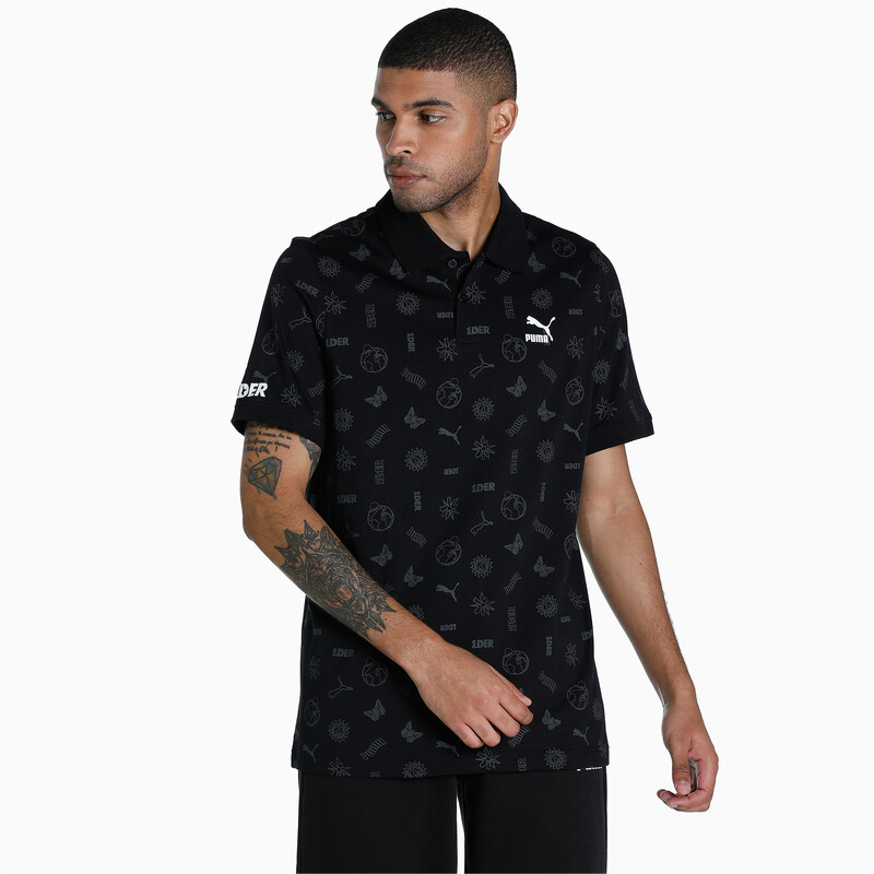 

Men's PUMA X1DER FeelGood AOP Polo T-Shirt, Black