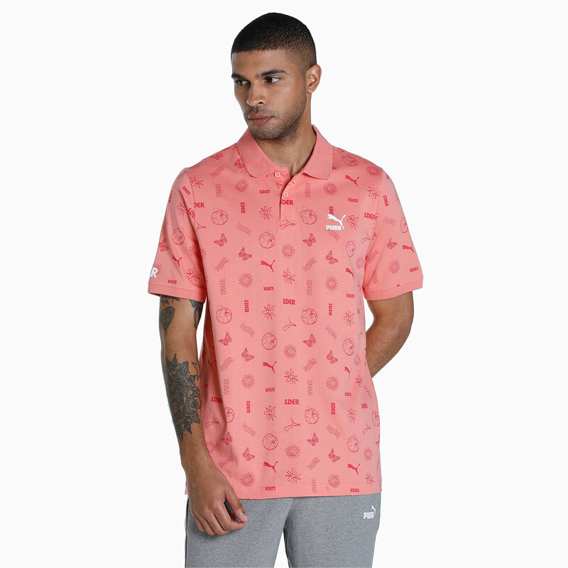 

Men's PUMA X1DER FeelGood AOP Polo T-Shirt, Pink