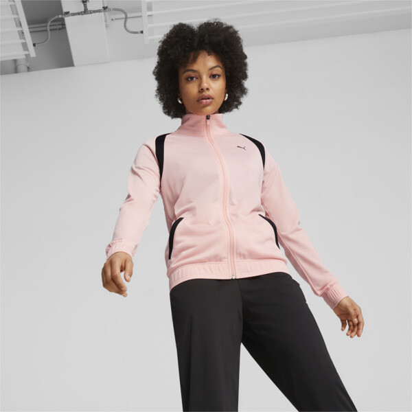 Pink puma tracksuit hotsell