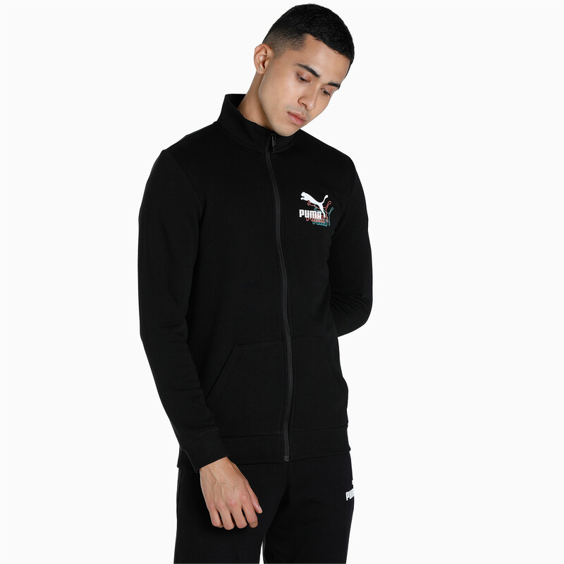 

Men's PUMA Knitted Multi Logo Slim Fit Jacket