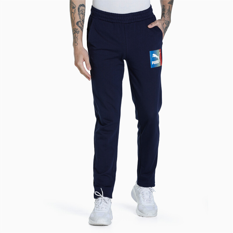 

Men's PUMA Gradient Logo Knitted Slim Fit Pants, Purple