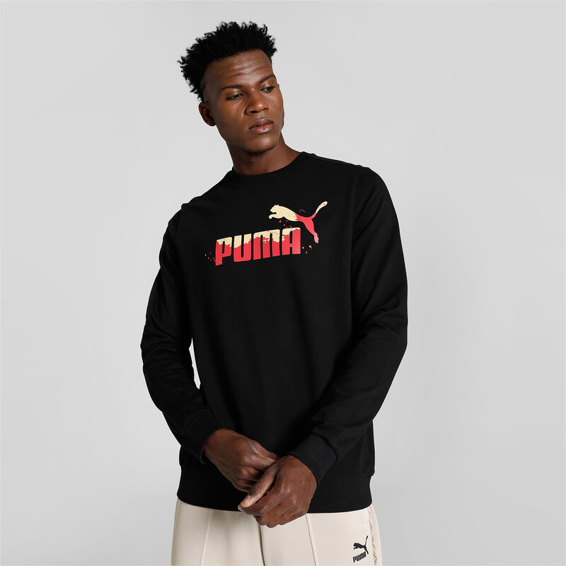 

Men's PUMA Stylized Graphic Crew-Neck Sweatshirt, Black