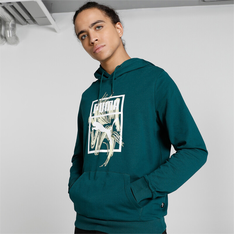 

Men's PUMA Patch Graphic Regular Fit Hoodie, Gray/green