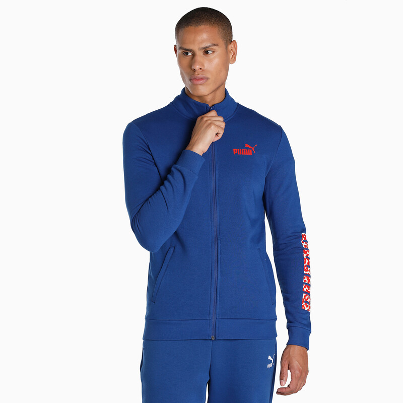 

Men's PUMA Textured Logo Knitted Slim Fit Jacket