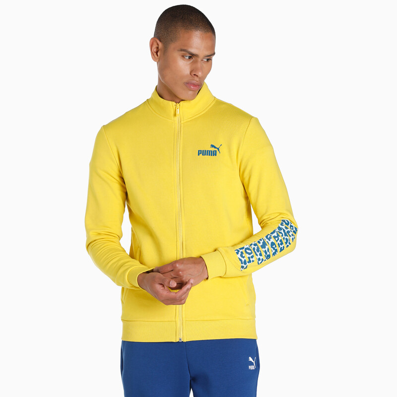 

Men's PUMA Textured Logo Knitted Slim Fit Jacket