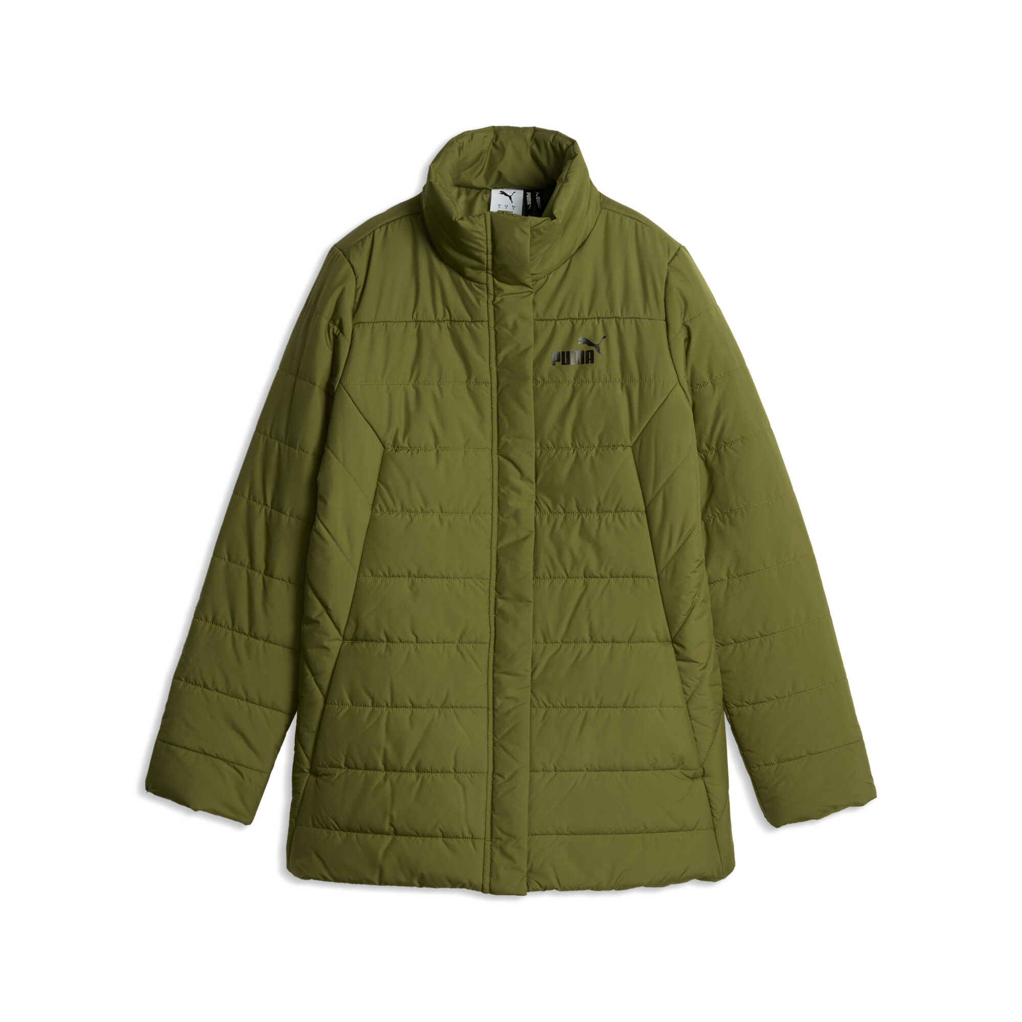 PUMA ESS  Women's Padded Jacket, Clothing, Olive Green, M