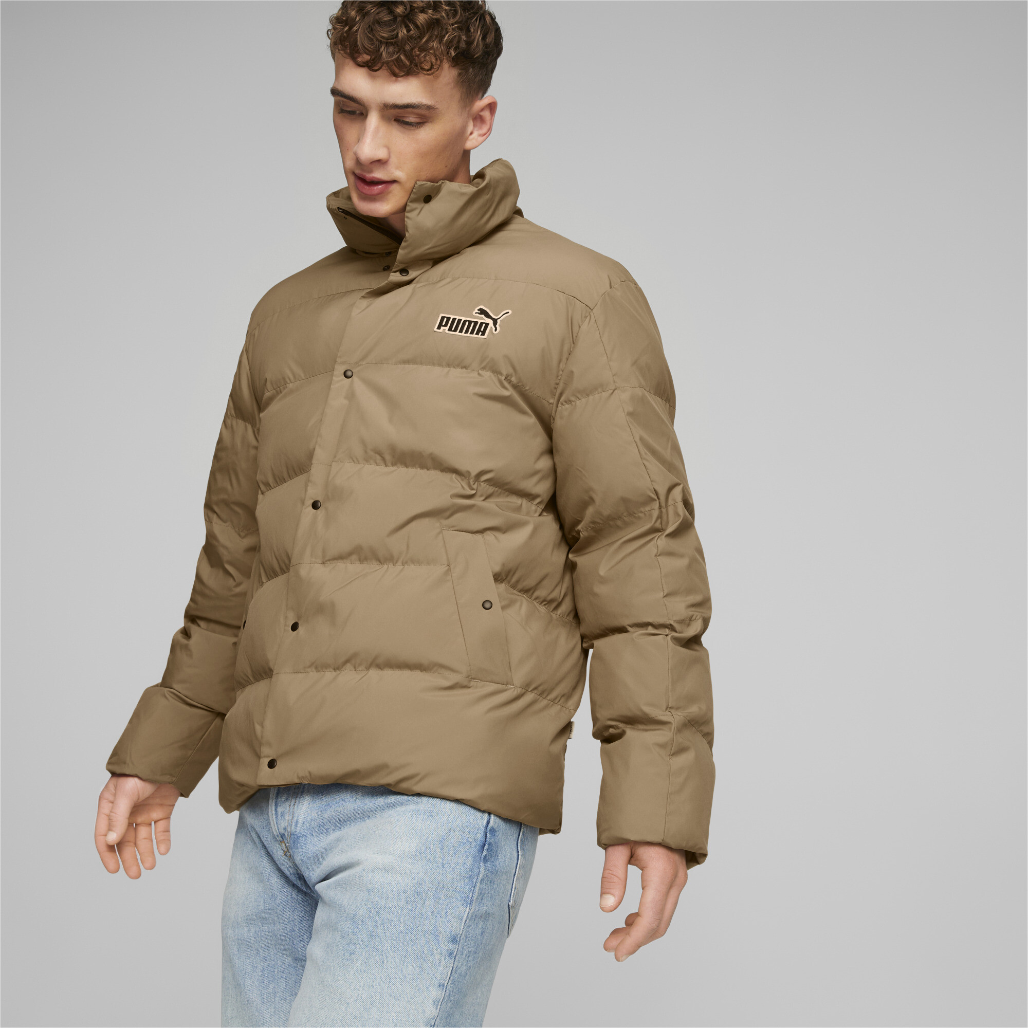 PUMA Better Polyball Stand Up Collar Regular Fit Puffer Padded Jacket - Mens