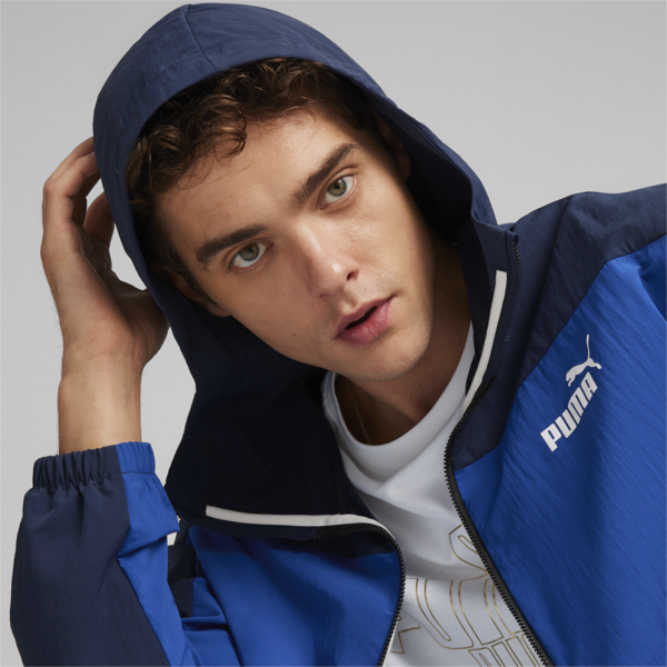 Rompevientos con capucha para hombre, Club Navy, large-ARG