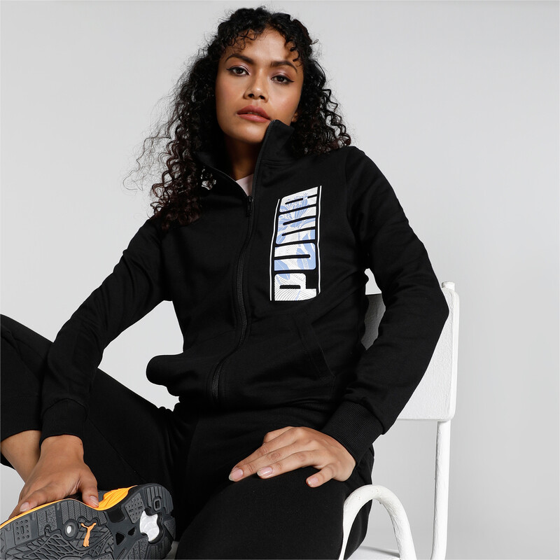 

Women's PUMA Abstract Graphic Regular Fit Jacket, Black