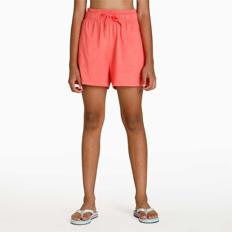 PUMA Girl's Cotton Shorts Pack Of 2 in Pink size 5-6Y