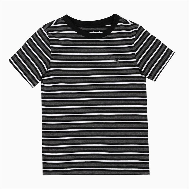 PUMA Stripe Youth Regular Fit Crew Neck T-shirt & Joggers Set in Gray size 13-14Y