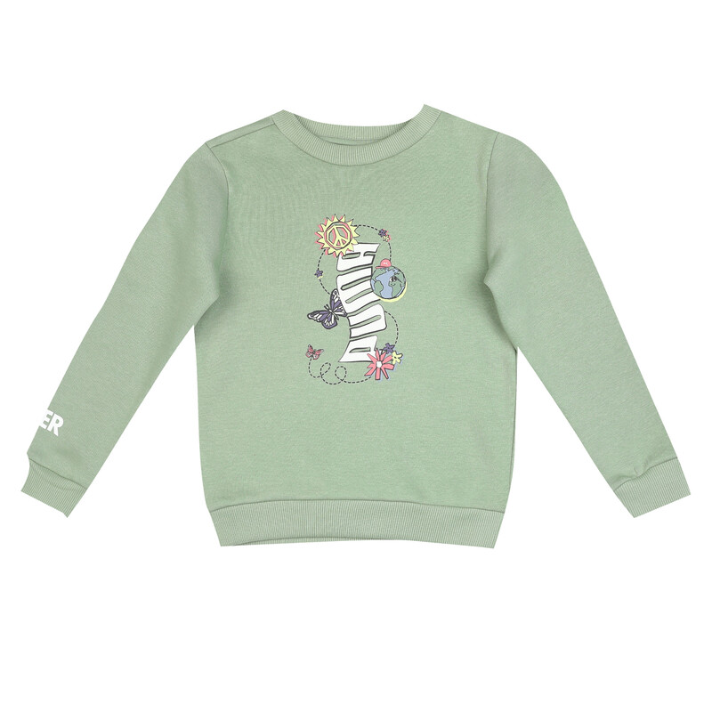 PUMA X1DER FeelGood Youth Sweatshirt, Gray/green