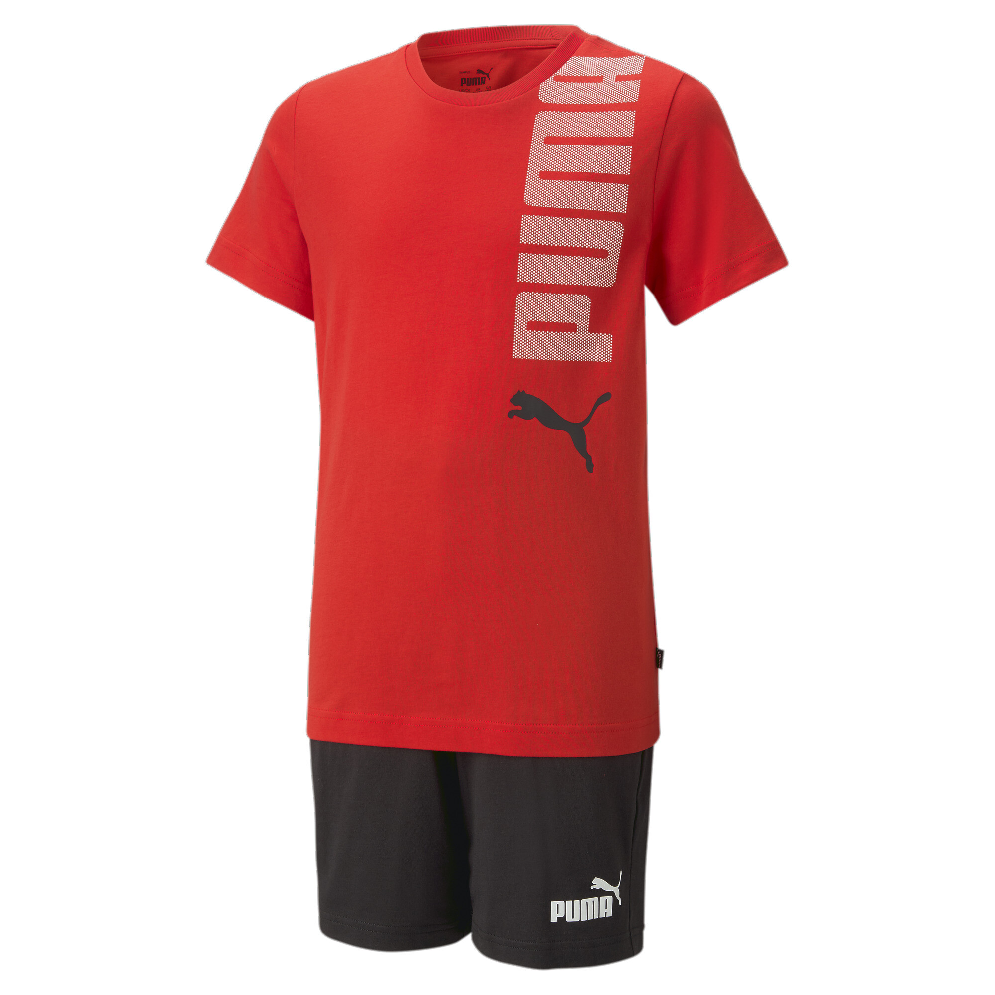 30%OFF！ プーマ キッズ ボーイズ ロゴ ラボ 上下 2点セット Tシャツ & ショーツ 120-160cm メンズ For All Time Red ｜PUMA.comの画像