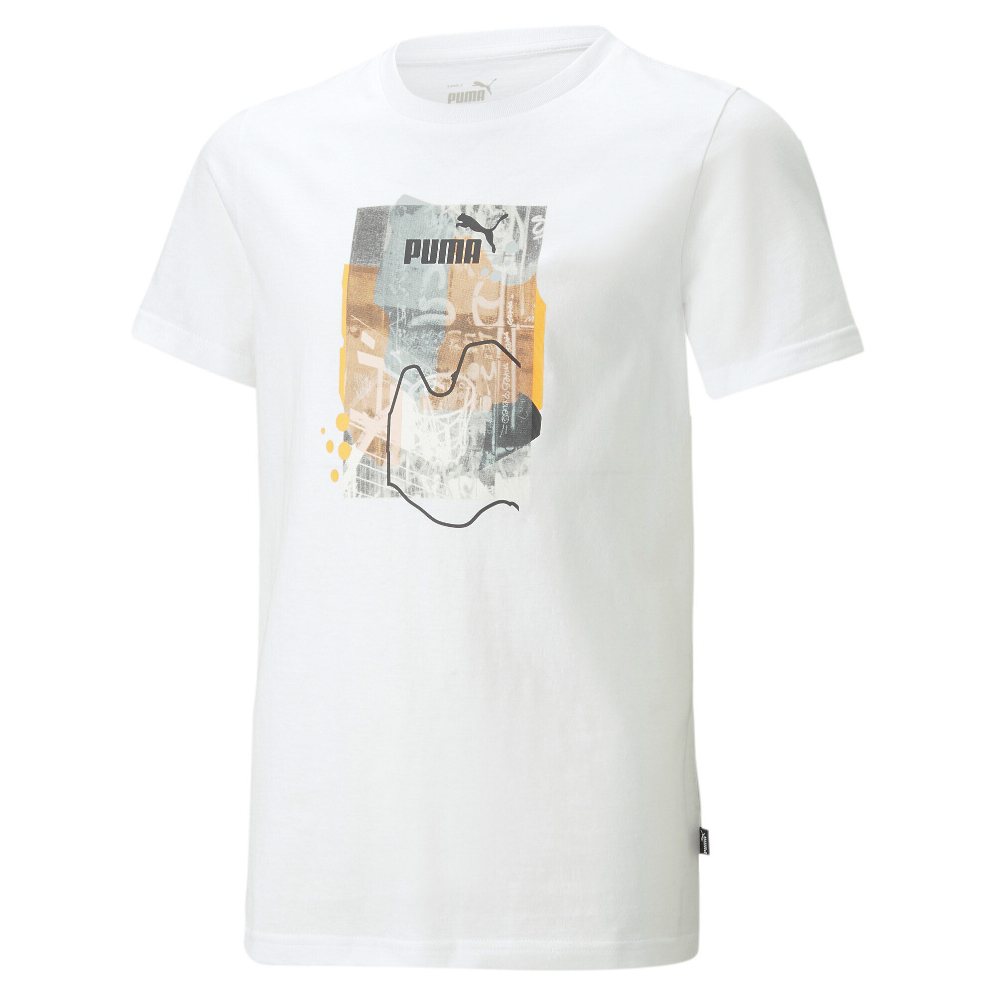 30%OFF！＜プーマ公式通販＞ プーマ キッズ ボーイズ ESS+ ストリートアート グラフィック 半袖 Tシャツ 120-160cm メンズ PUMA White ｜PUMA.com画像