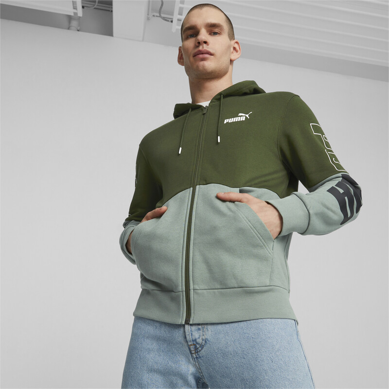 

Men's PUMA POWER Full-Zip Hoodie, Myrtle
