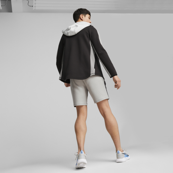 EVOSTRIPE Full-Zip Men's Hoodie Men, Concrete Gray, large-ZAF