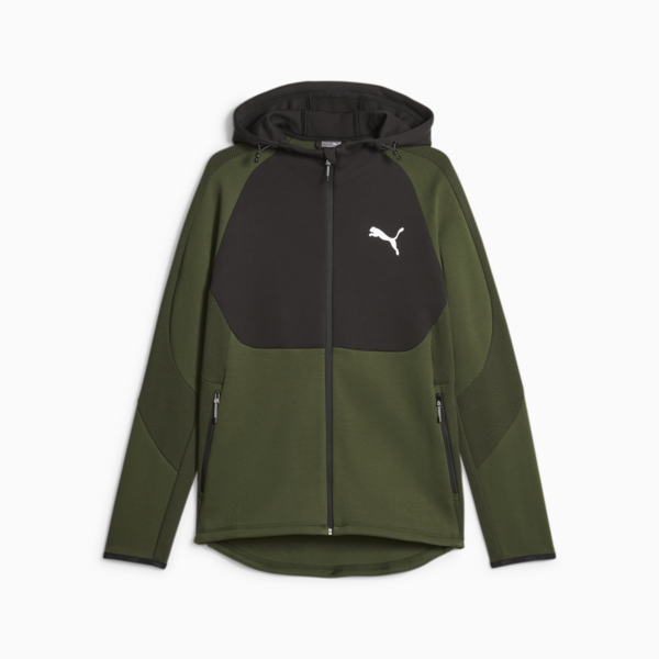 EVOSTRIPE Full-Zip Men's Hoodie Men, Myrtle, large-ZAF