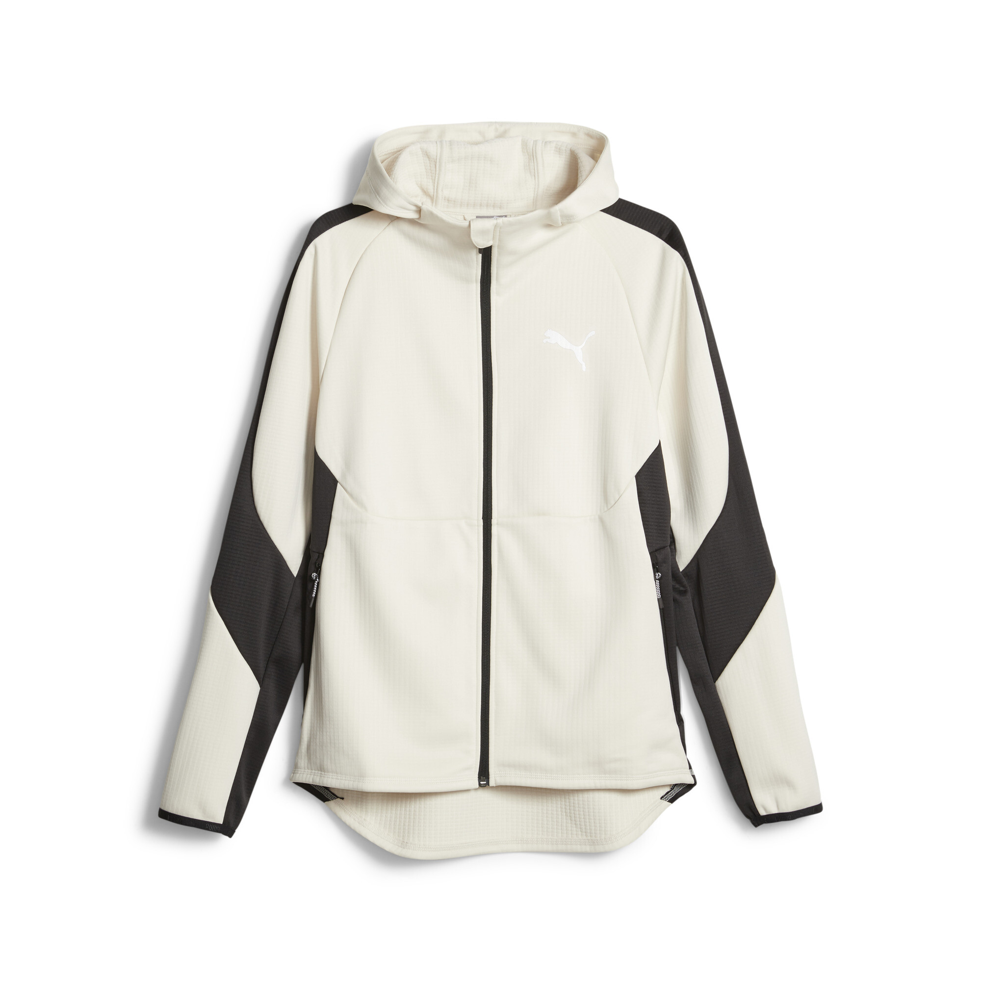 Men's PUMA EVOSTRIPE Full-Zip Hoodie In White, Size Medium