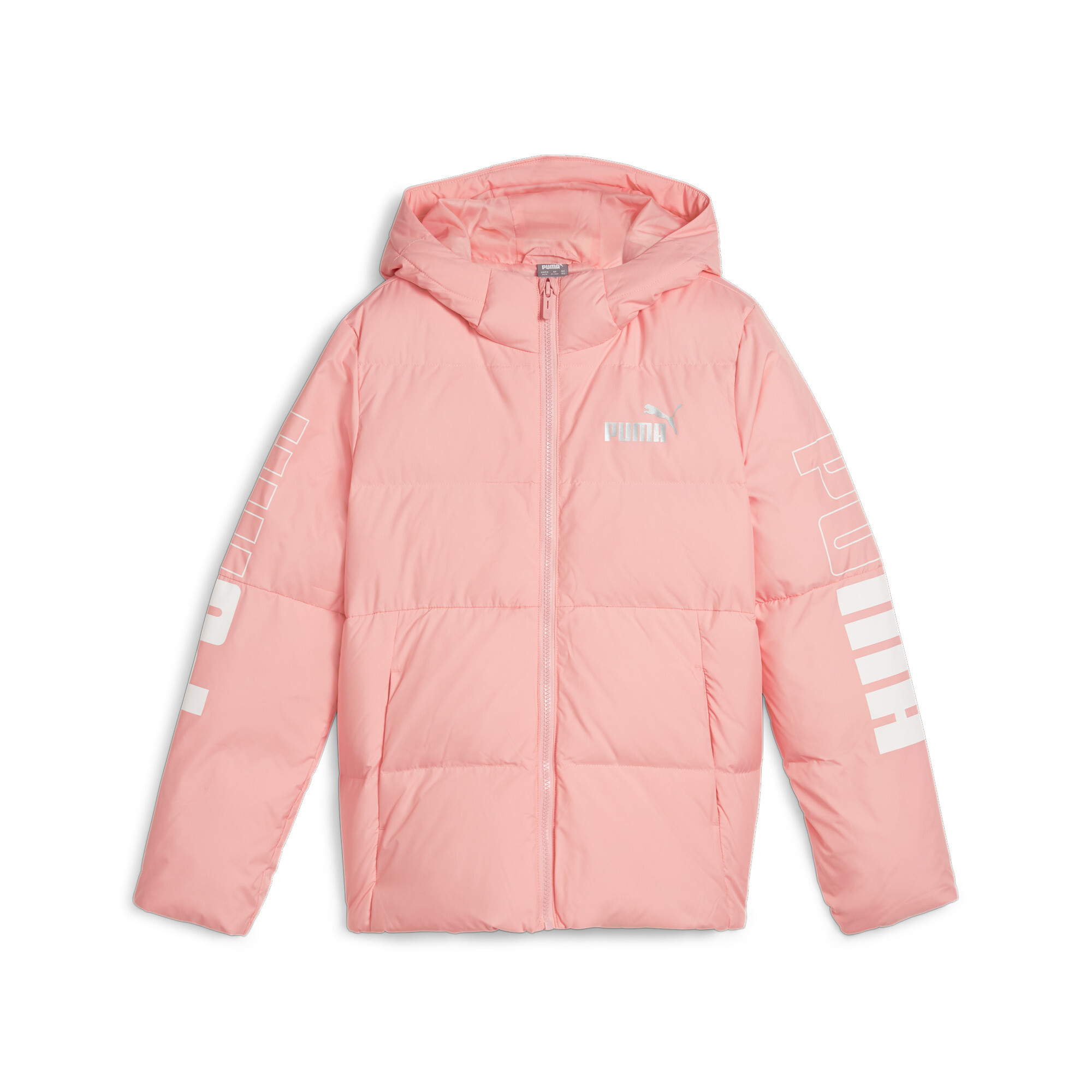 Puma POWER Youth Hooded Jacket, Pink, Size 9-10Y, Clothing