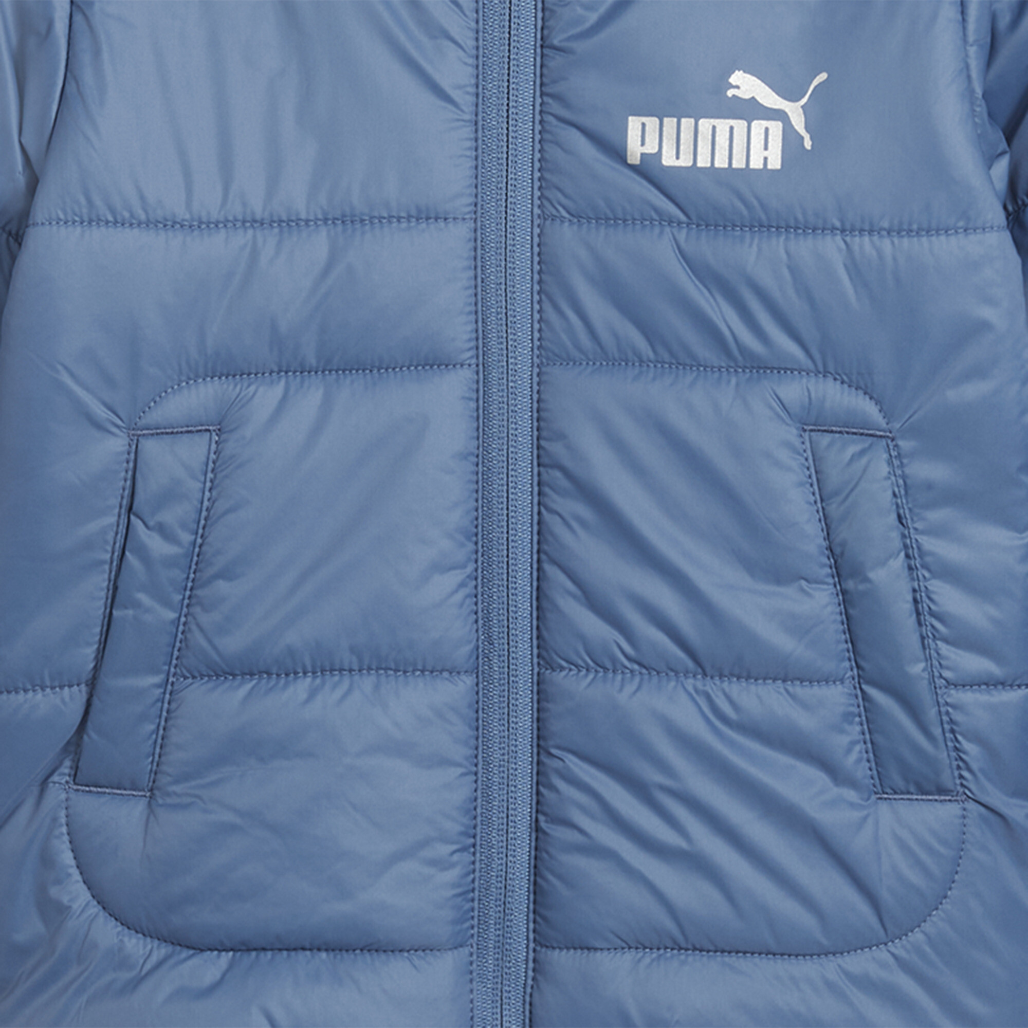 PUMA Minicats gewatteerd jack met capuchon, Blauw