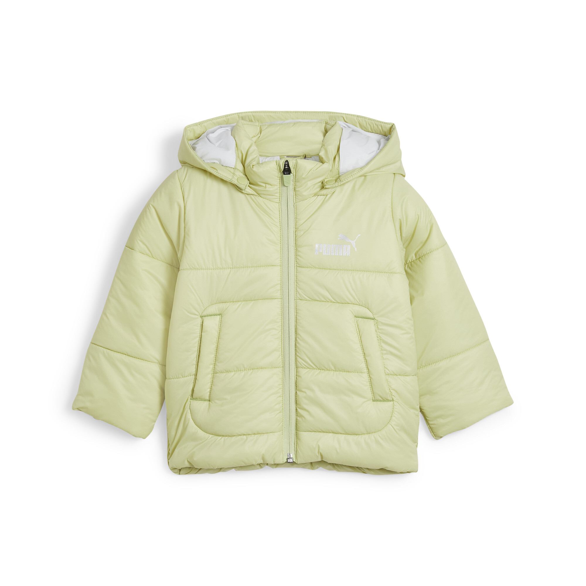 PUMA Minicats Toddlers' Hooded Padded Jacket in Green, Size 2T