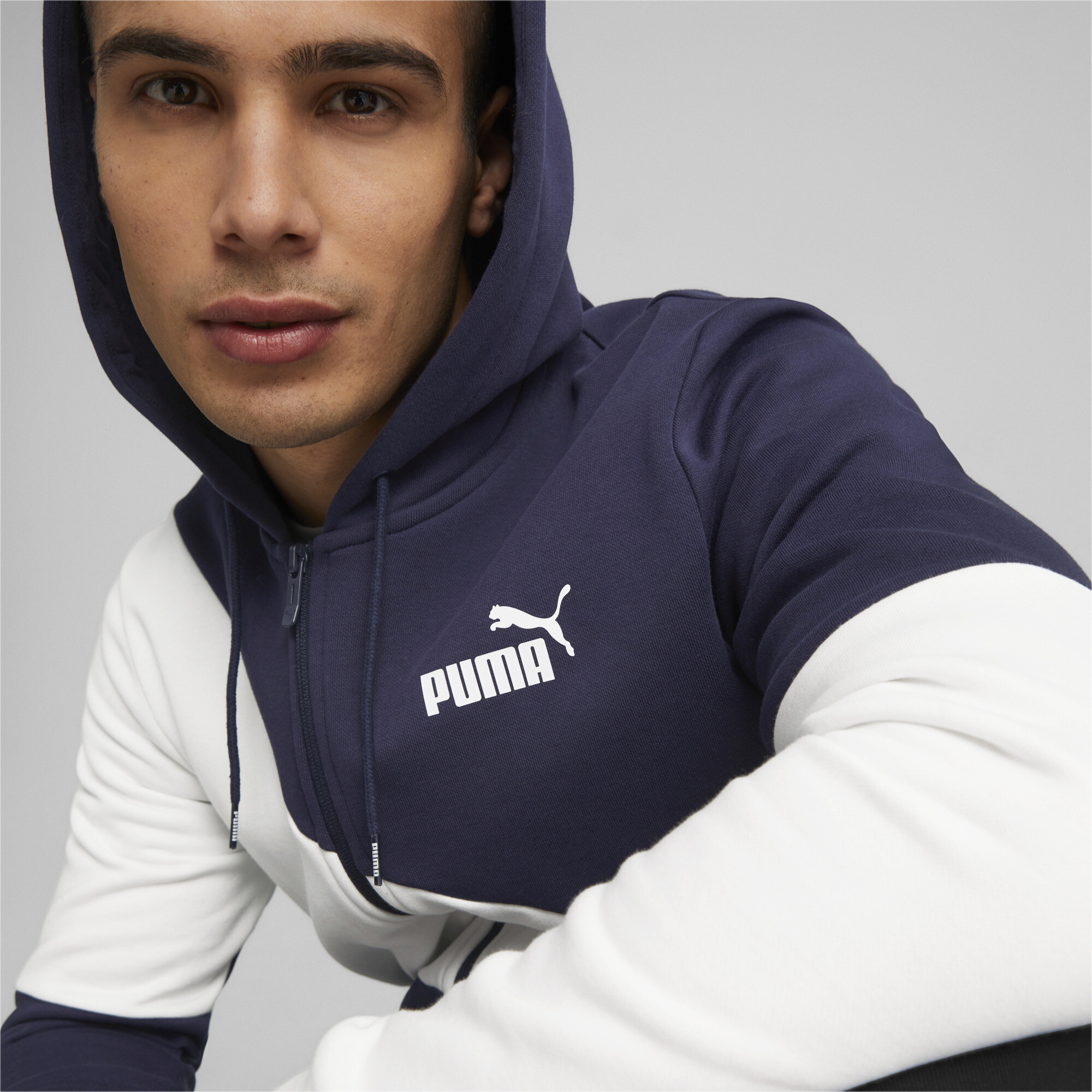 Men's Puma Men's Hooded Tracksuit, Blue, Size XS, Clothing