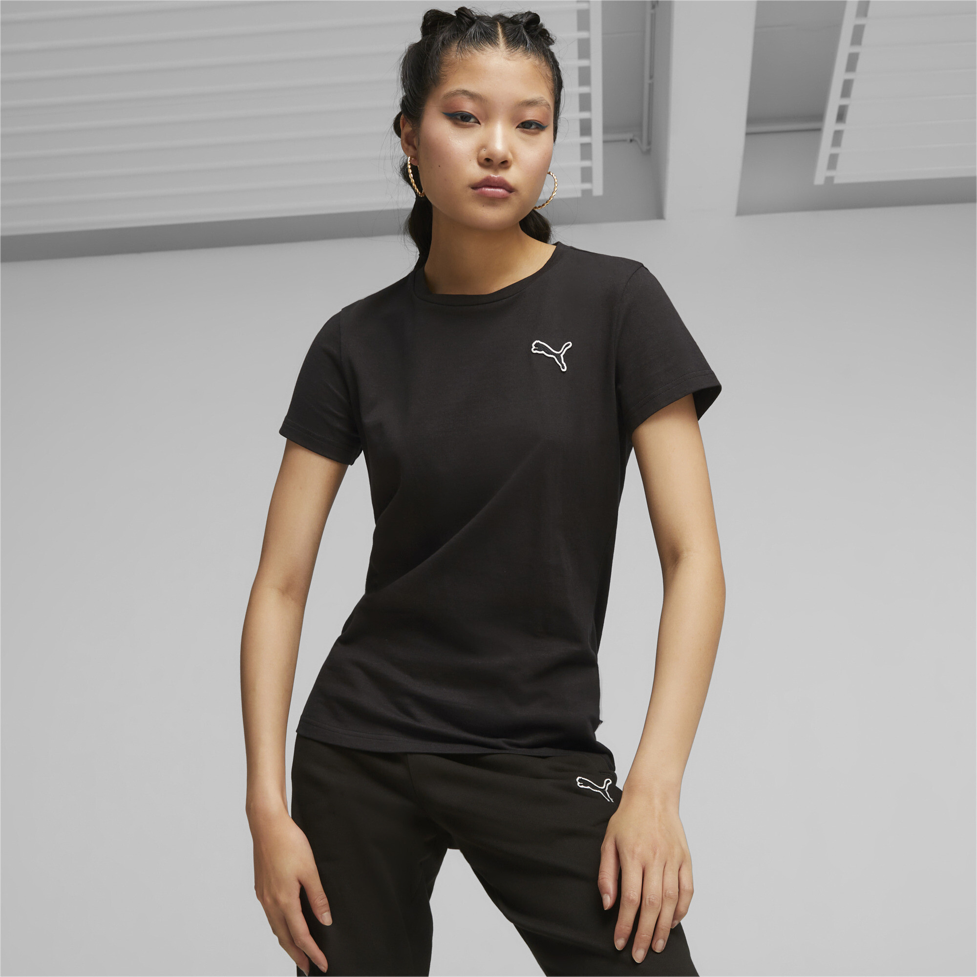 Women's Puma Better Essentials's T-Shirt, Black, Size XL, Clothing
