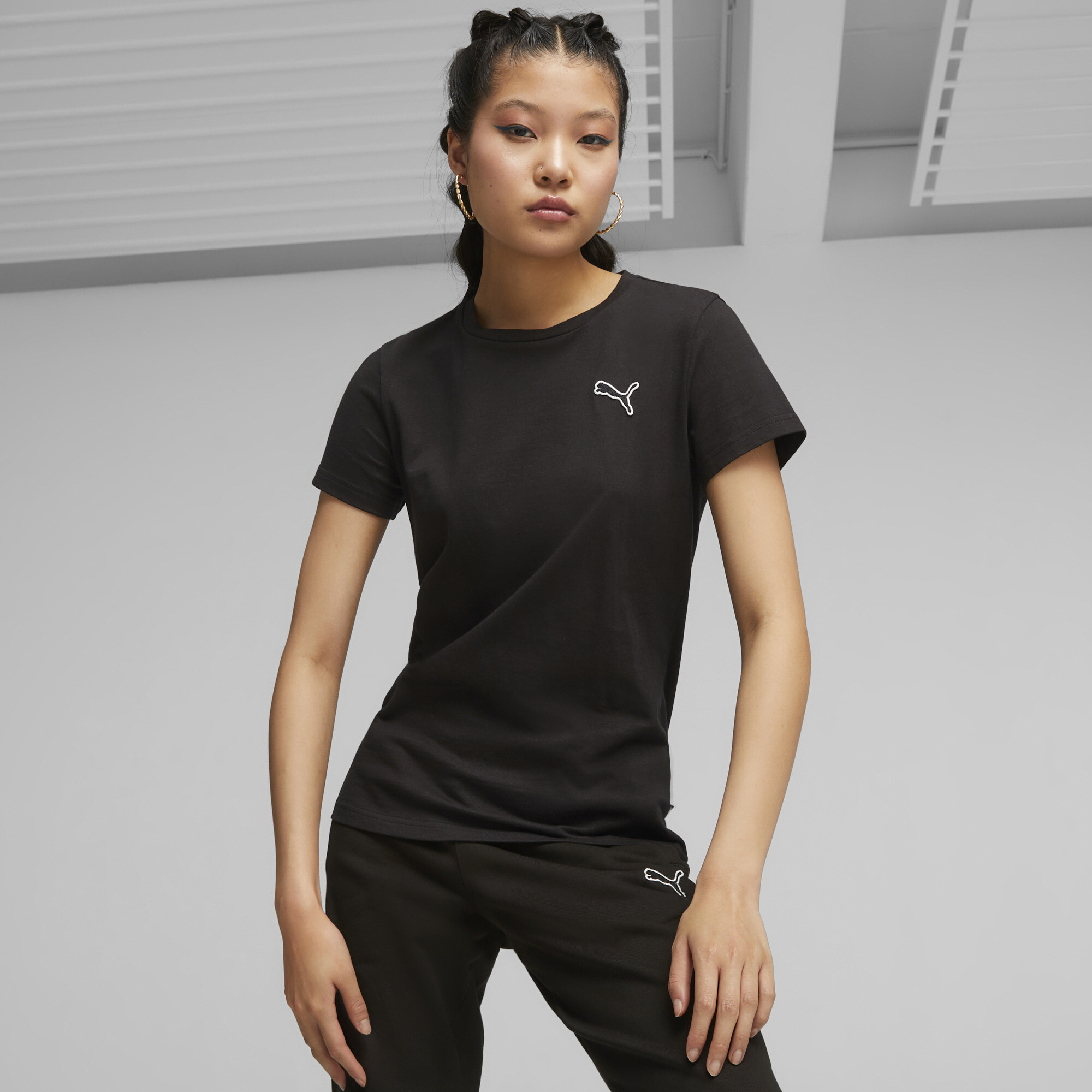 Puma Better Essentials T-Shirt Damen | Mit Plain | Black | Größe: XS