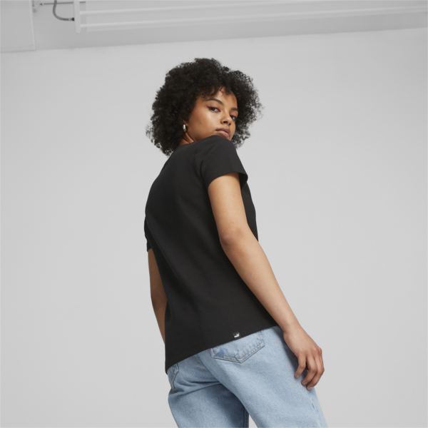 HER Women's Structured Tee, PUMA Black, large-ZAF
