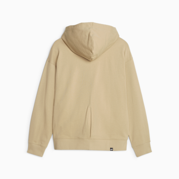 HER Terry Full-Zip Hoodie Women, Sand Dune, large-ZAF