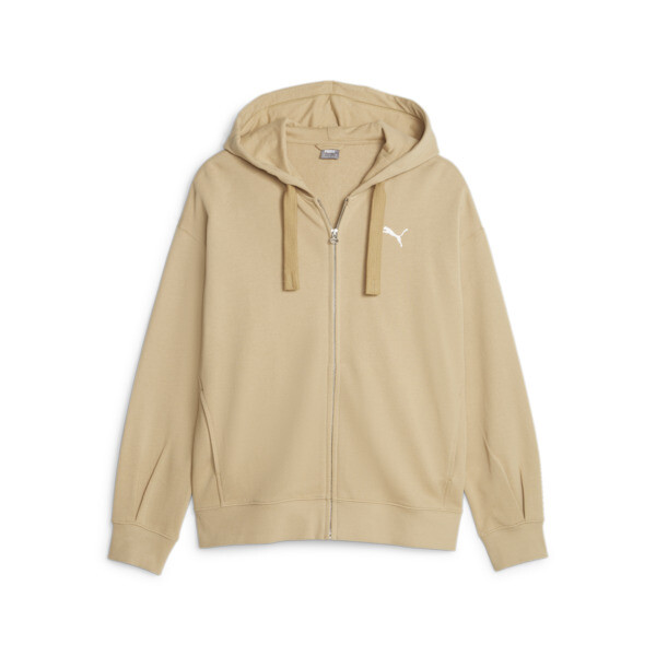 HER Terry Full Zip Hoodie Women beige PUMA