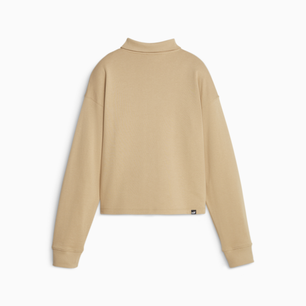 HER Women's High-Neck Half-Zip Sweatshirt, Sand Dune, large-ZAF
