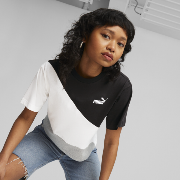 PUMA POWER Cat Women's Cropped Tee, PUMA Black, large-ZAF