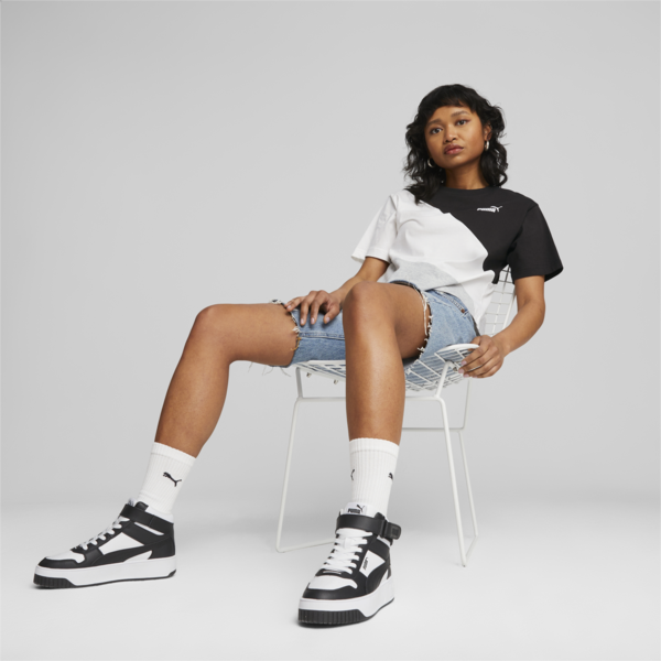 PUMA POWER Cat Women's Cropped Tee, PUMA Black, large-ZAF