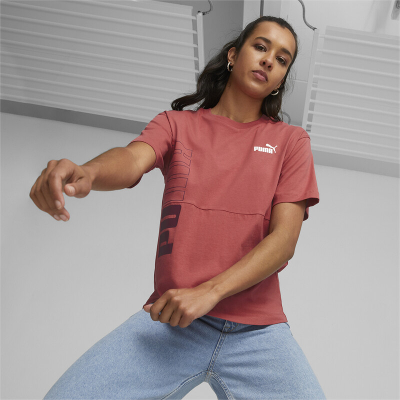 

Women's PUMA POWER Colorblock T-shirt, Red