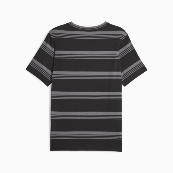PUMA SQUAD Men's Striped Tee, PUMA Black, large-ZAF