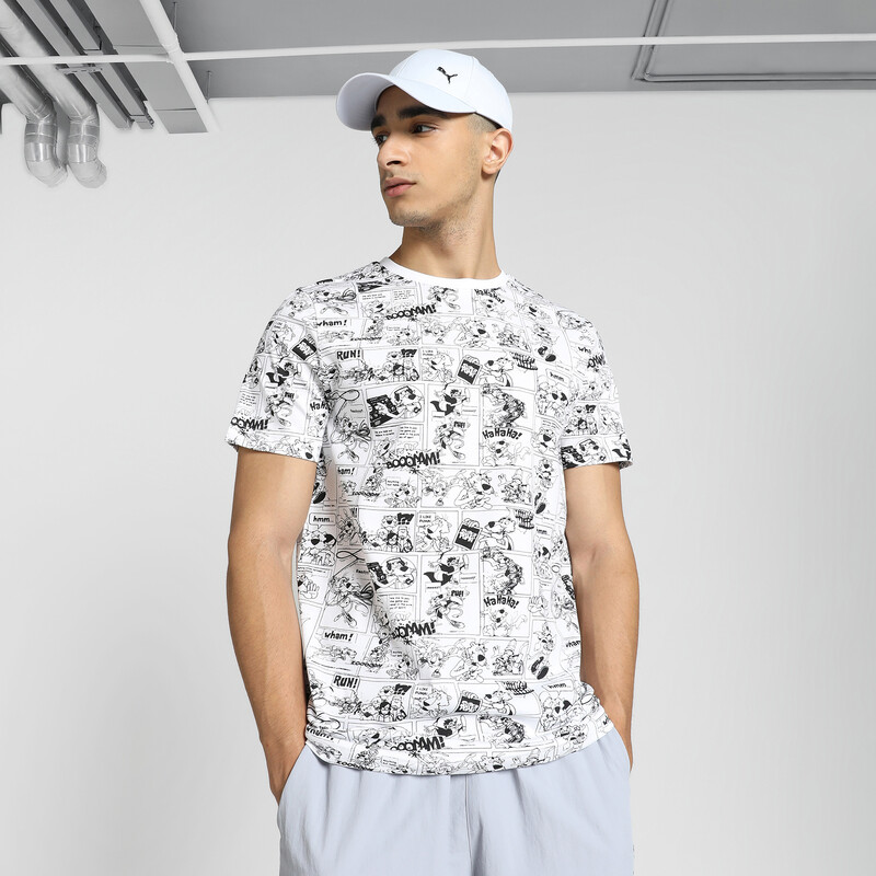 

Men's PUMA Super All Over Print Slim Fit T-Shirt